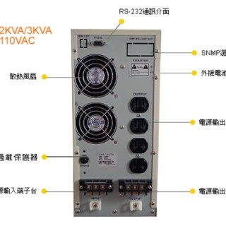 電腦用UPS- 3KVA-96V(含電池）110V或220V P-3000