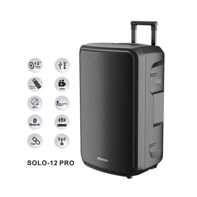 手拉式移動式擴音機 60W 雙頻手握  SOLO-12 PR0