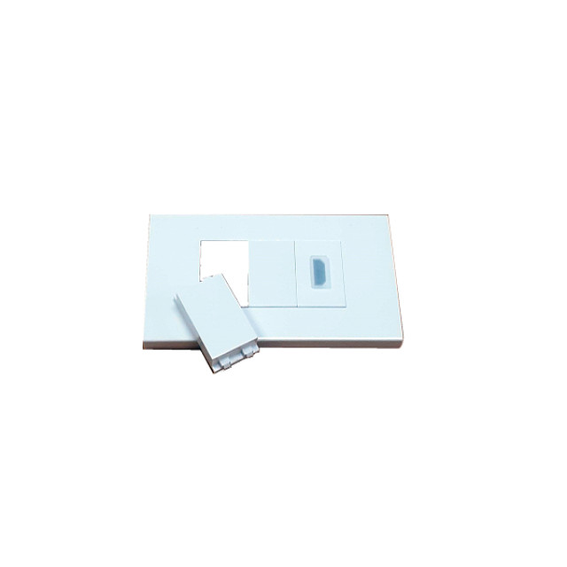 HDMI 雙母 L型壁座 (含118面板) 一體成型