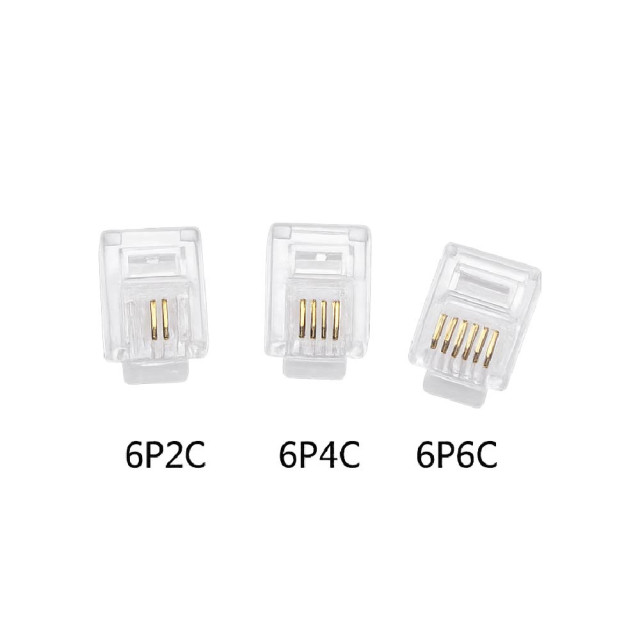 RJ-11  6P2C．6P4C．RJ-12 6P6C 接頭 /100只裝