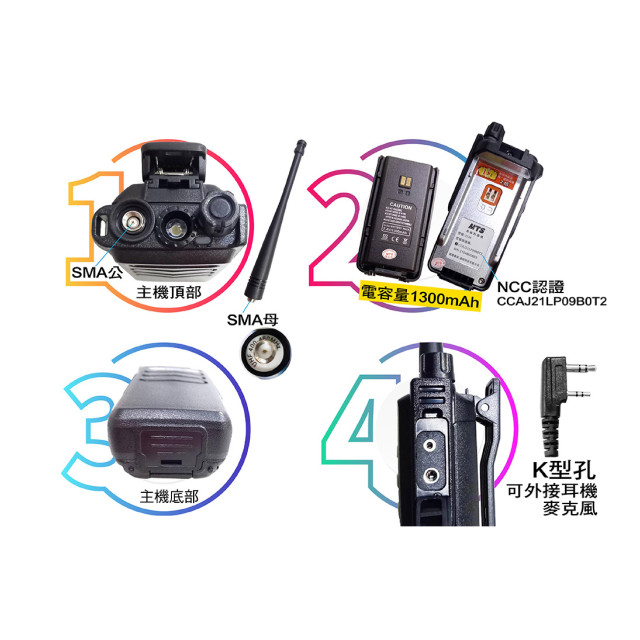 MTS 業務型無線電對講機 6W MTS-3199
