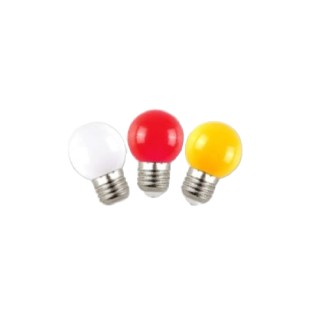 E27圓型球泡 1W 110V  白光/紅光/黃光