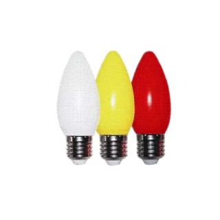 E27大尖燈泡 1W 110V 白光/紅光/黃光