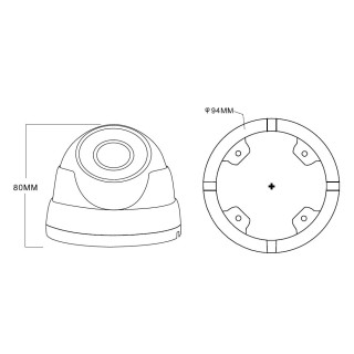 陞泰 AVTECH 300萬畫素紅外線半球型網路攝影機 CPM3203
